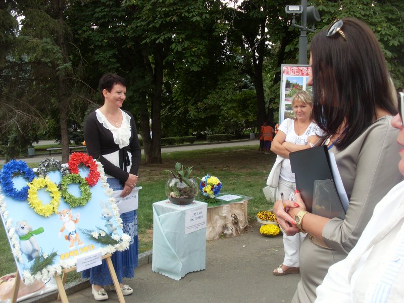 Выставка цветочных композиций на Дне города.