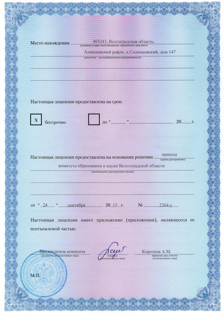 лицензия 2 стр