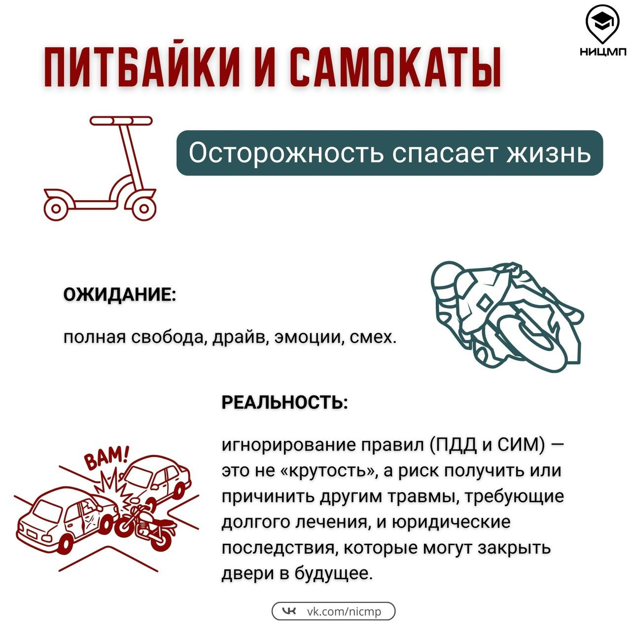 Памятка Питбайки и самокаты