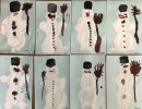 Веселый снеговик рисование гуашью