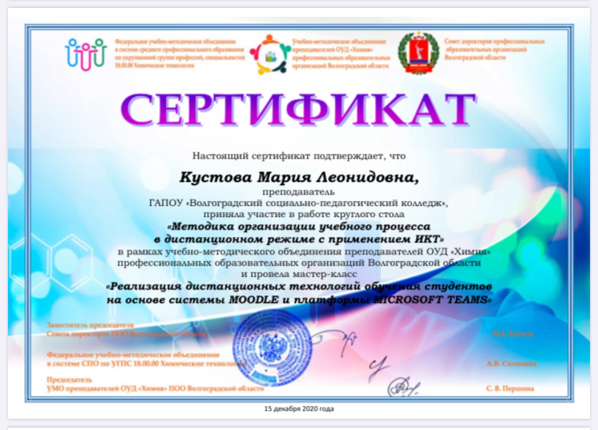 Сертификат   (мастер-класс)