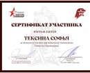 Региональная инициатива "Пишу из Сталинграда" Тексина Софья ПДО 
сертификат участника 2021 г