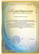 Благодарность Бескровная Наталья Евгеньевна