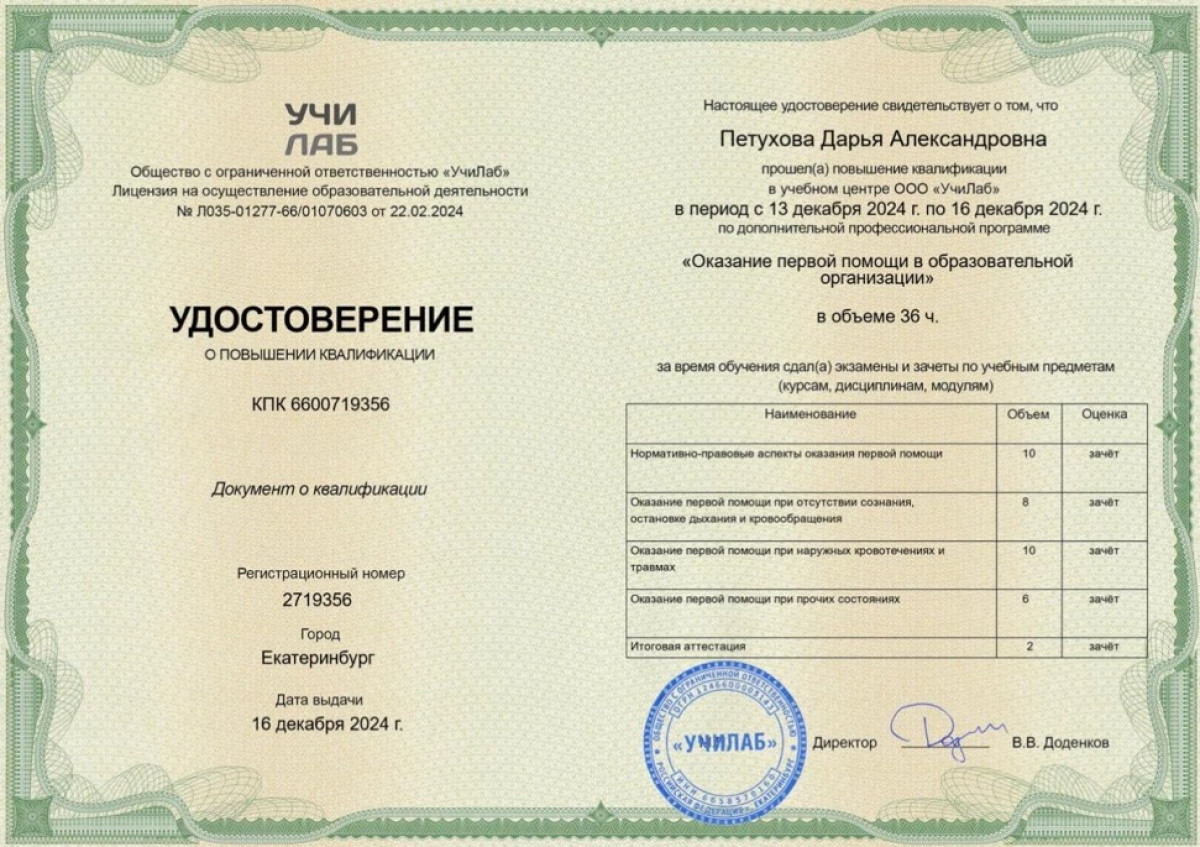 Повышение квалификации