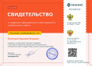 Свидетельство Свидетельство о создании официального персонального учительского сайта