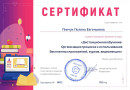Сертификат. выдан за онлайн-обучение