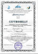 сертификат прошла дополнительные курсы для квалификации