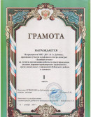 Грамота За участие в районном смотре-конкурсе "Зеленый огонек" 1 место, 2007 г.