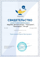 Свидетельство участника вебинара