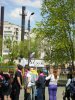 торжественная церемония закрытия районного этапа Весеннего марафона "Будь здоров", равнение на флаг 