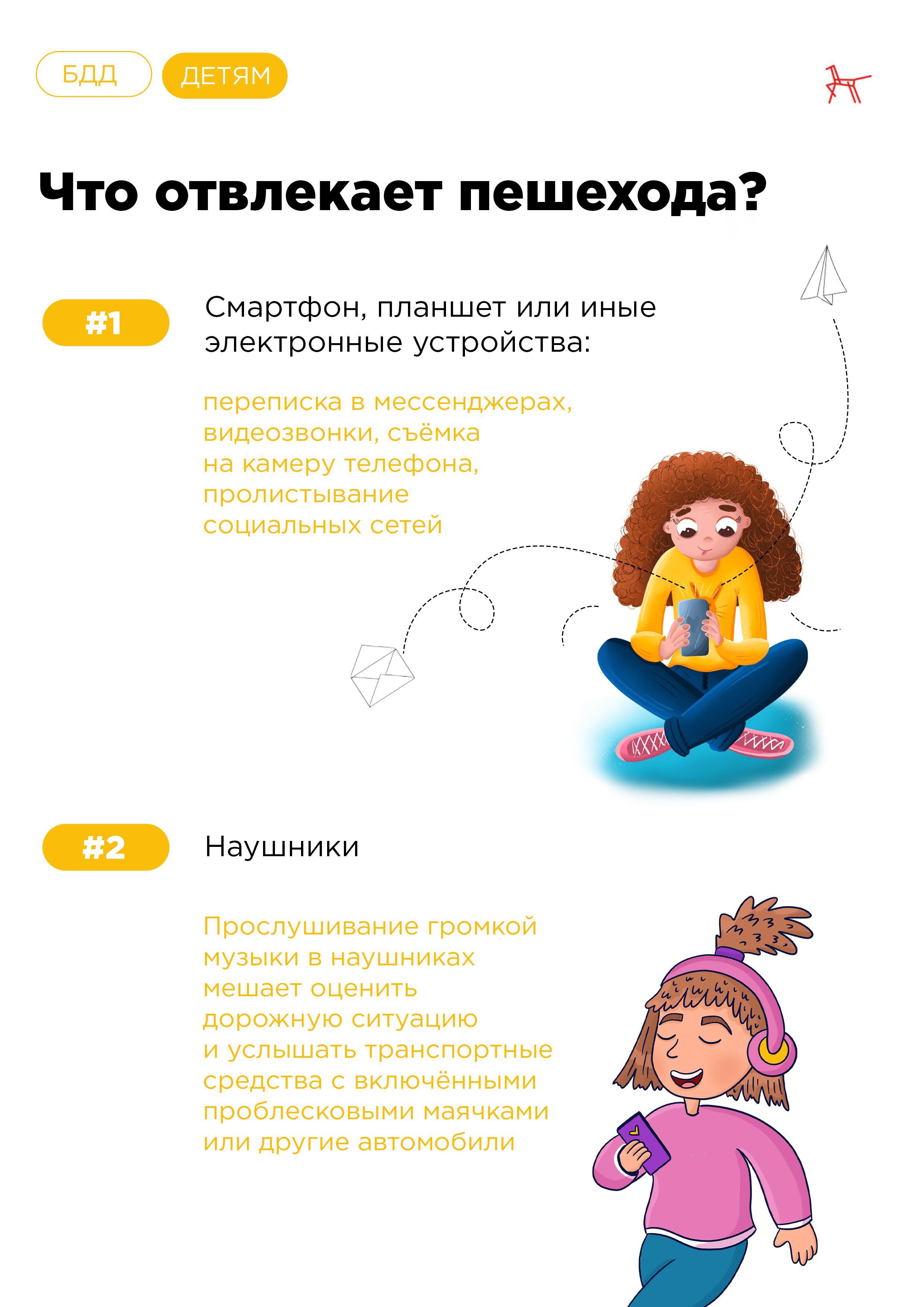 Факторы, отвлекающие пешеходов