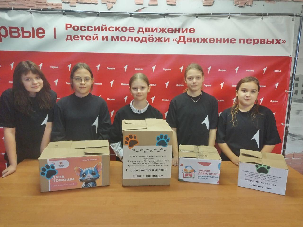 «Четыре лапы»: первичка Первых помогает приюту «Верные друзья»