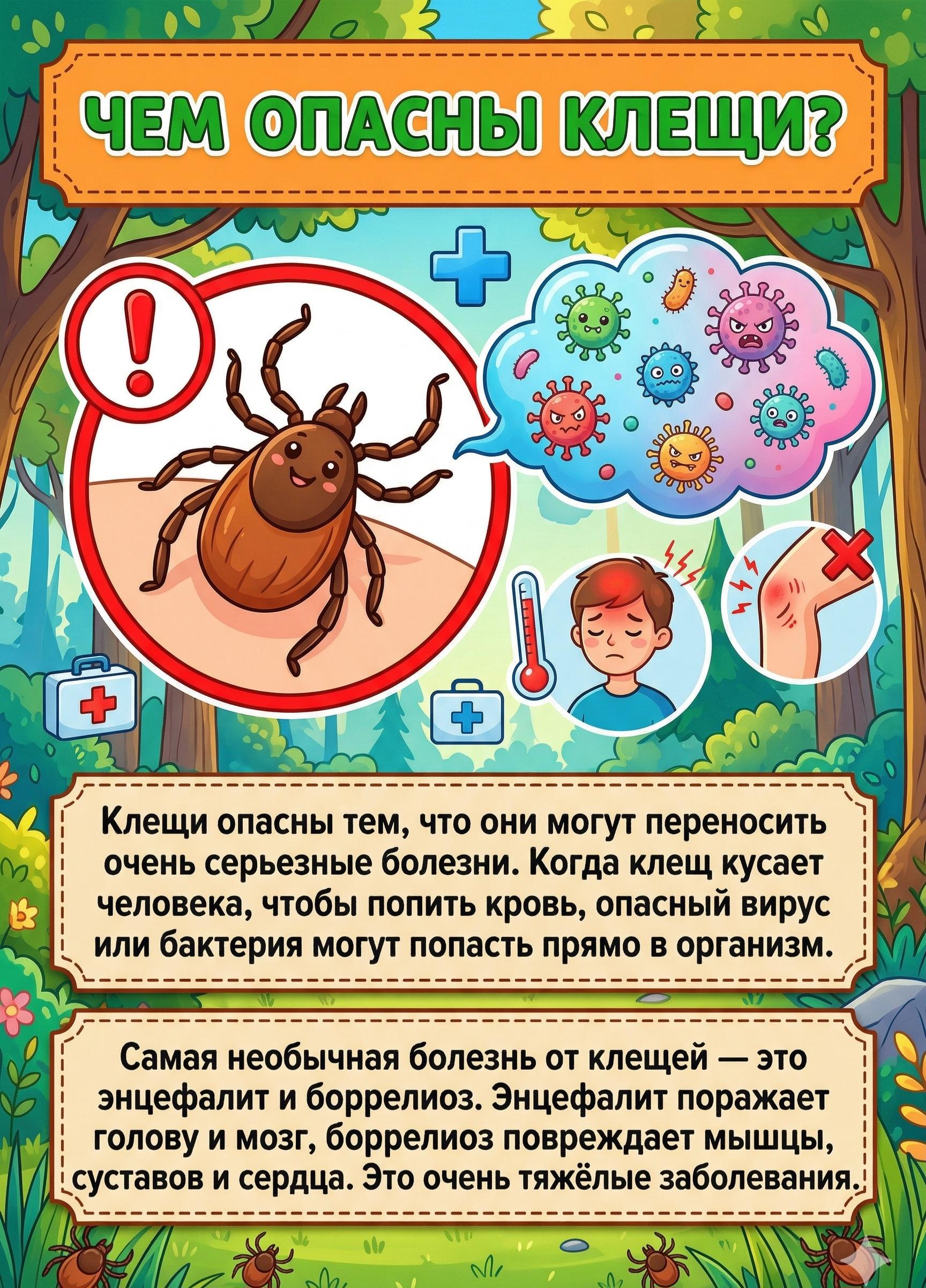 Чем опасны клещи!?