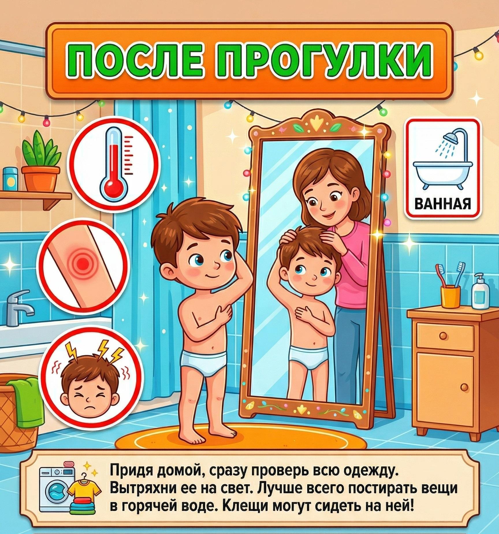 правила поведения после прогулки