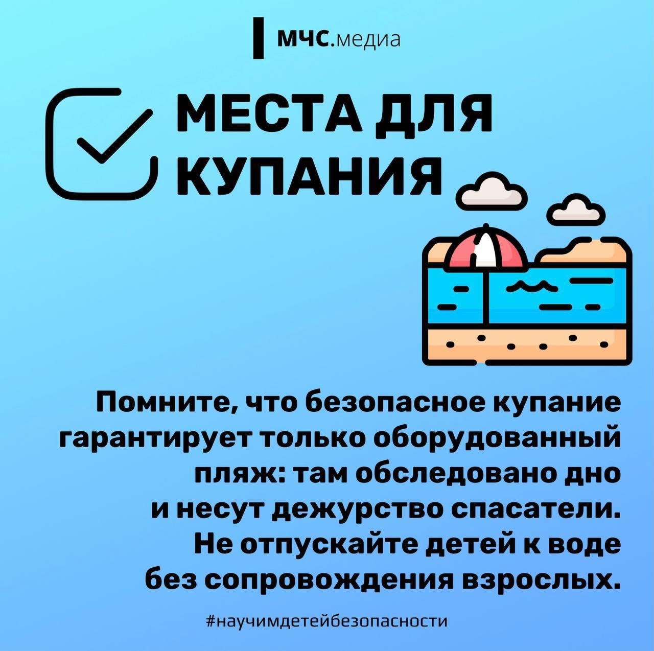 Чек-лист для родителей: "Безопасность на воде"