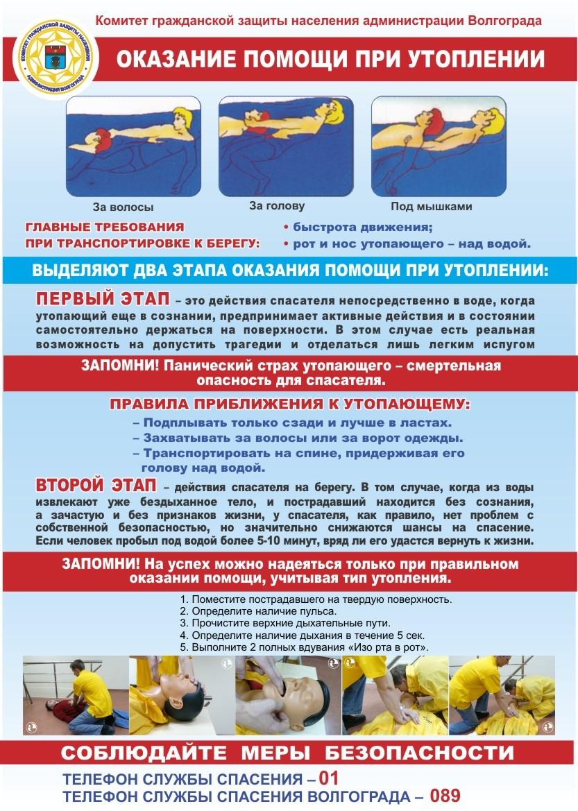 Правила оказания помощи на воде
